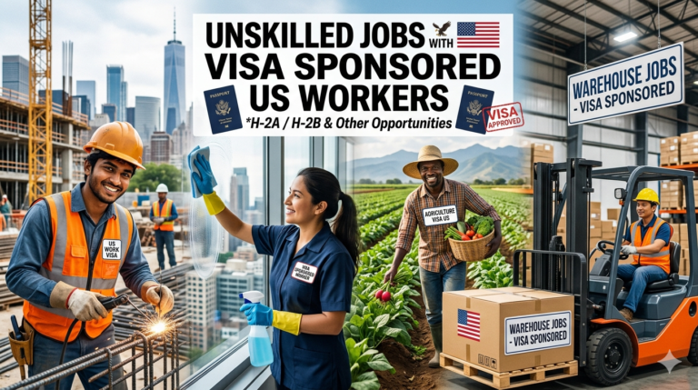 Unskilled Jobs With Visa Sponsorship USA